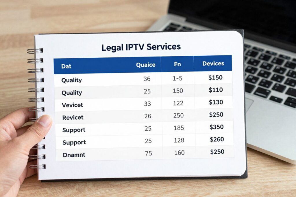 vergelijking van IPTV abonnementen op prijs en zenders